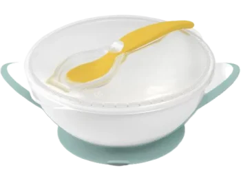 Zdjęcie produktu BABYONO Miseczka dla dzieci i niemowląt z przyssawką i łyżeczką, sprzęt medyczny