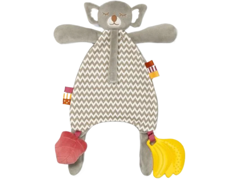 BABYONO Przytulanka z zawieszką do smoczka Skinny Mate Saul, sprzęt medyczny