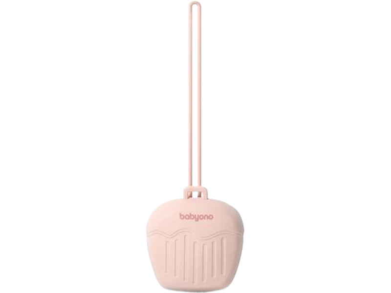 Babyono Silikonowy pojemnik na smoczek różowy
