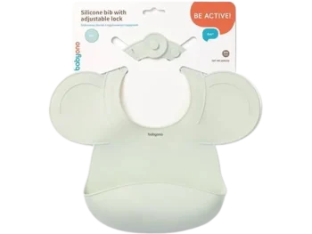 Zdjęcie produktu Babyono Silikonowy śliniak z regulowanym zapięciem miętowy 1639/03, sprzęt medyczny