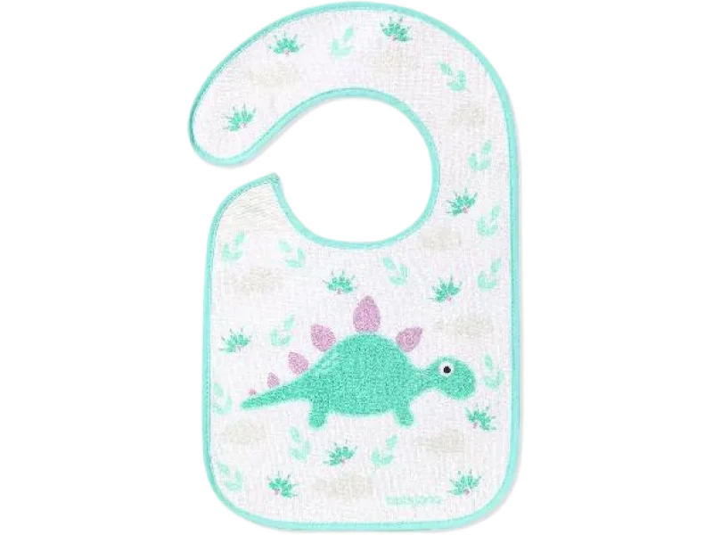 BABYONO Śliniak frotte 23x37cm Dino zielony 6m+ 832, sprzęt medyczny