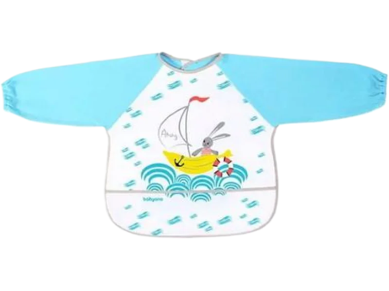 BABYONO Śliniak z długim rękawem BABY ADVENTURER mix kolorów, sprzęt medyczny