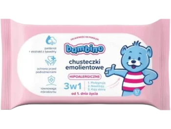 Zdjęcie produktu BAMBINO Chusteczki emolientowe 3w1 hipoalergiczne