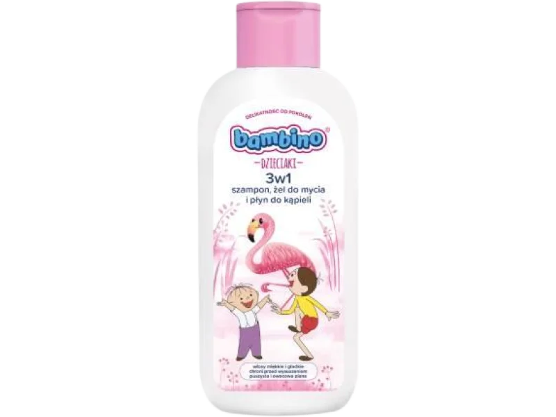 Bambino Dzieciaki 3w1 Szampon żel pod prysznic i płyn do kąpieli Flaming