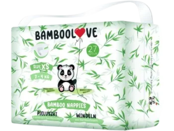Zdjęcie produktu BAMBOOLOVE Pieluszki jednorazowe dla dzieci z włóknem bambusowym, środki chłonne