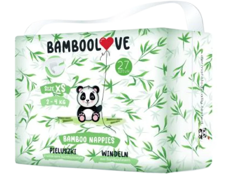 BAMBOOLOVE Pieluszki jednorazowe dla dzieci z włóknem bambusowym, środki chłonne