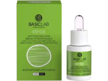 Zdjęcie produktu BASICLAB Esteticus Antyoksydacyjne serum wyrównujące Rozświetlenie i Wyciszenie