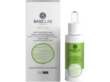 Zdjęcie produktu BASICLAB Esteticus Antyoksydacyjne serum wyrównujące z wit. C 20%, Rozświetlenie i wyciszenie