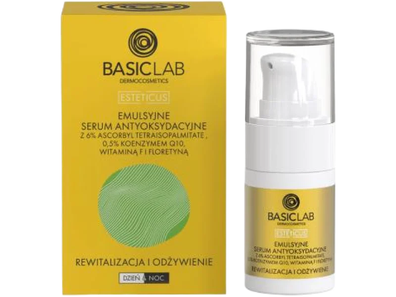 BASICLAB Esteticus Emulsyjne serum antyoksydacyjne Rewitalizacja i Odżywienie