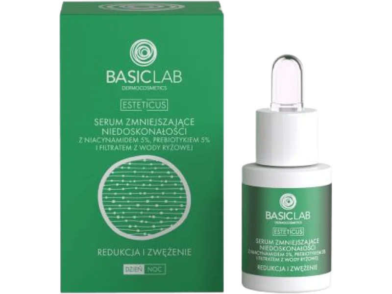 BASICLAB Esteticus Serum zmniejszające niedoskonałości Redukcja i Zwężenie