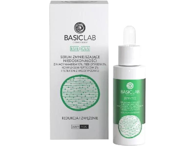 BASICLAB Esteticus Serum zmniejszające niedoskonałości z niacynamidem 10%