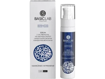 Zdjęcie produktu BASICLAB Serum z 15% trehalozą, 10% peptydem SNAP-8 i małocząsteczkowym kwasem hialuronowym
