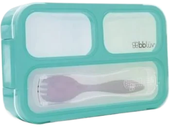 Zdjęcie produktu BBluv Lunchbox z widelcem Bento niebieski 3m+, sprzęt medyczny