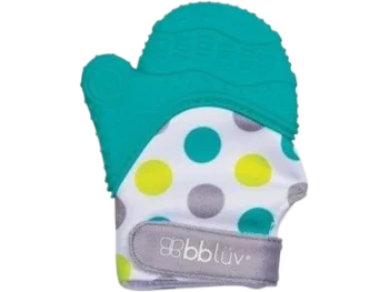 Zdjęcie produktu BBluv Rękawica – gryzaczek Gluv niebieska, zabawka sensoryczna