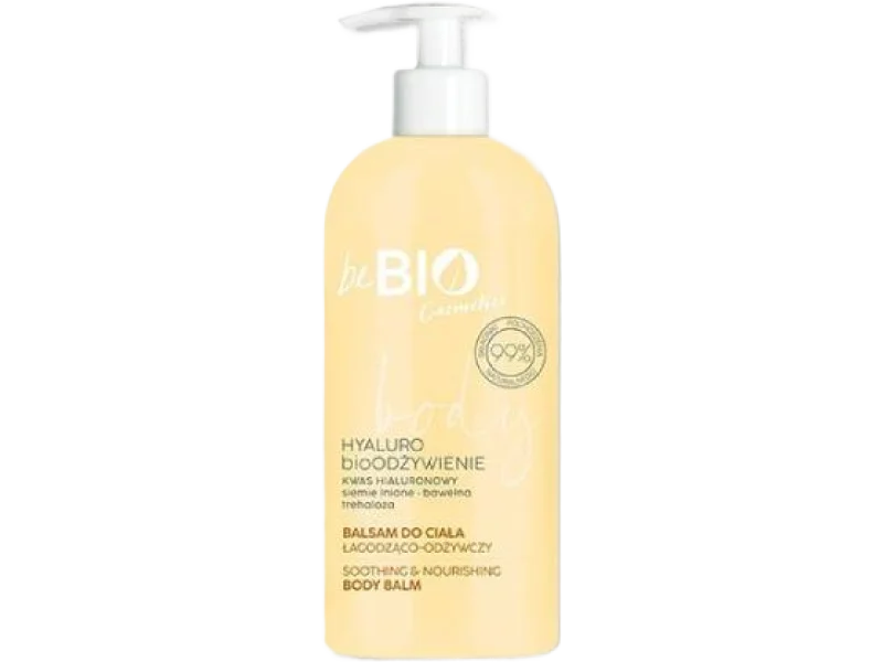 BE BIO EWA CHODAKOWSKA Naturalny balsam do ciała z kwasem hialuronowym, siemieniem lnianym, bawełną, trehalozą
