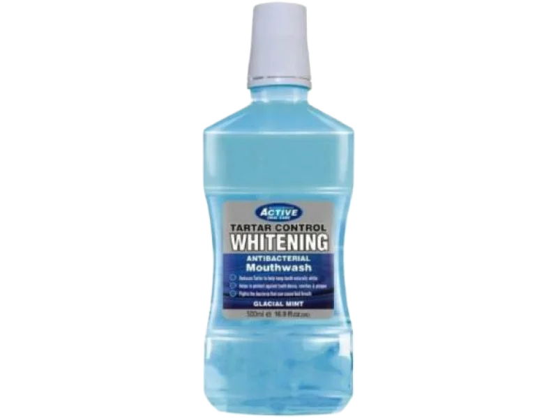 BEAUTY FORMULAS Active Oral Care Antybakteryjny płyn do płukania jamy ustnej z fluorem Glacial Mint, płyn do jamy ustnej