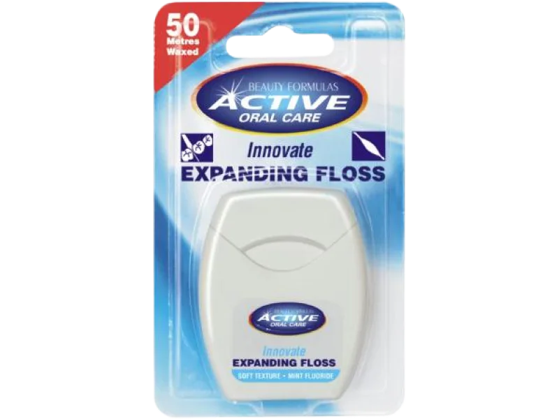 BEAUTY FORMULAS Active Oral Care nić dentystyczna miętowa z fluorem