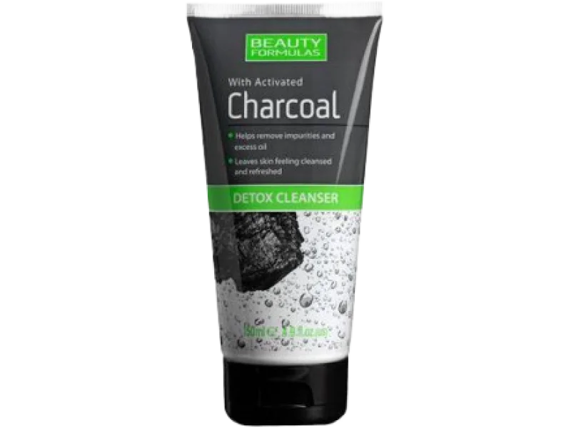 BEAUTY FORMULAS Charcoal Detox Cleanser żel do mycia twarzy z aktywnym węglem