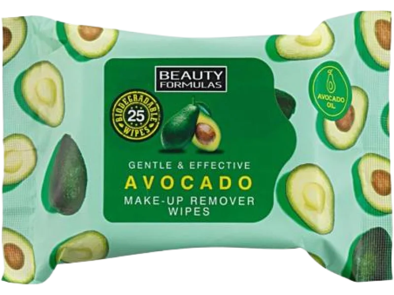 BEAUTY FORMULAS Chusteczki do demakijażu Avocado