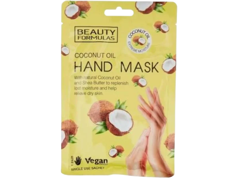 BEAUTY FORMULAS Maska na dłonie z olejem kokosowym