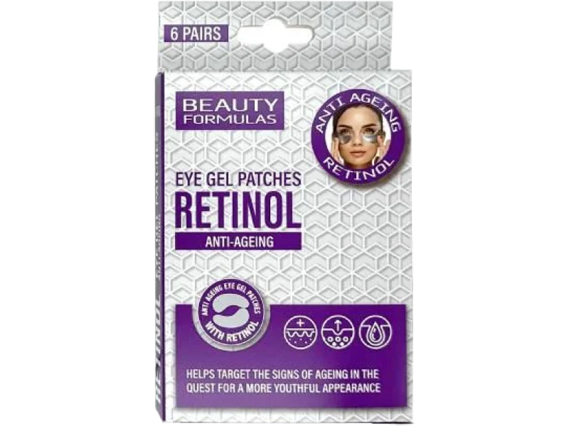 Beauty Formulas Przeciwstarzeniowe płatki pod oczy z retinolem, plastry