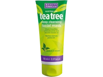 Zdjęcie produktu Beauty Formulas Tea Tree Deep Cleansing Facial Mask Oczyszczająca maska glinkowa do twarzy