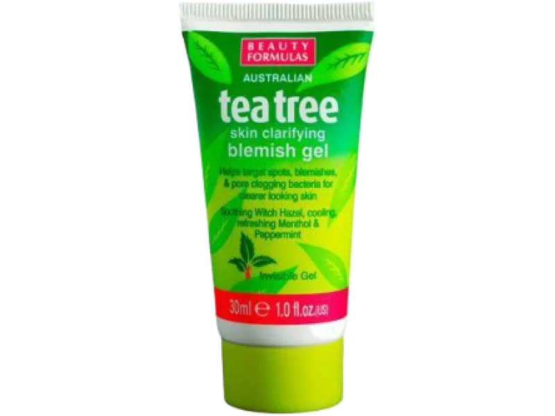 BEAUTY FORMULAS Tea Tree Żel z olejkiem z drzewa herbacianego na pryszcze, żel