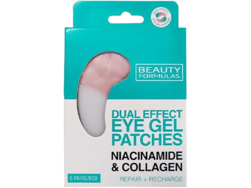 BEAUTY FORMULAS Żelowe płatki pod oczy niacynamid & kolagen, plastry