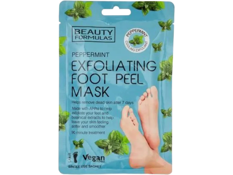 BEAUTY FORMULAS Złuszczająco-peelingująca maska do stóp, skarpetki złuszczające