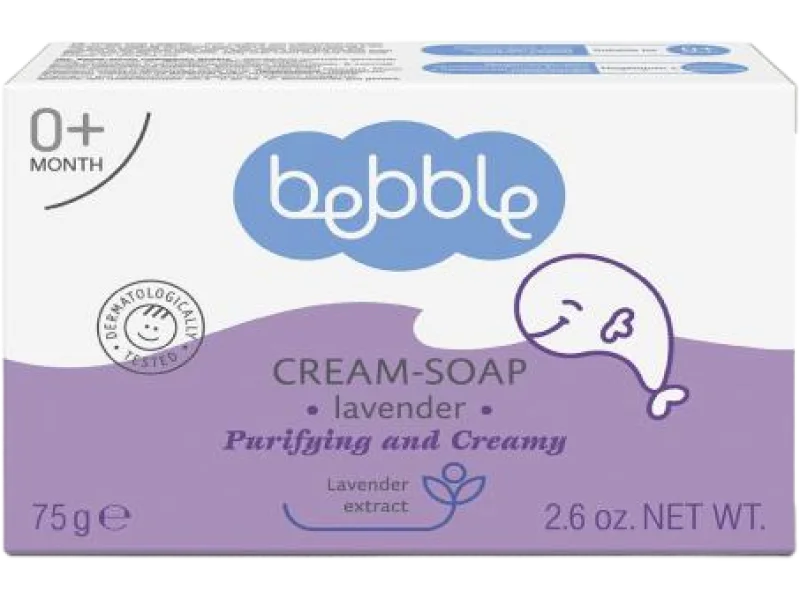 BEBBLE Mydło lawendowe dla dzieci, kostki