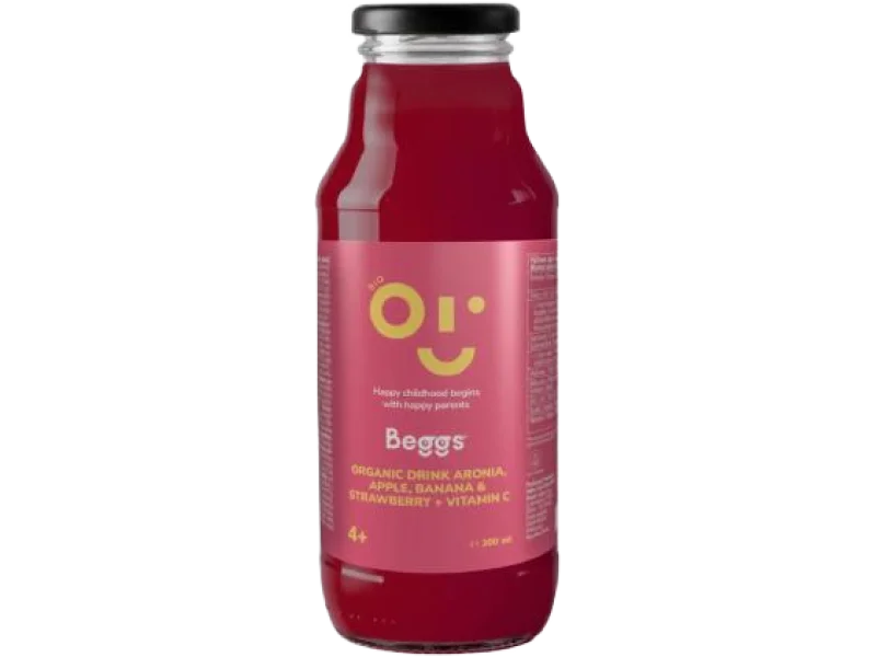 Beggs BIO Napój aronia, jabłko, banan i truskawka 4+, płyn, 15 mg/100 ml
