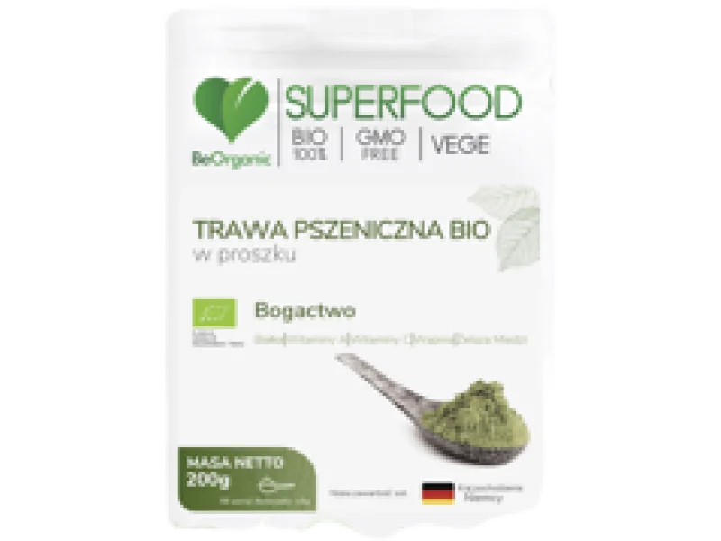 BeOrganic Trawa pszeniczna BIO, proszek