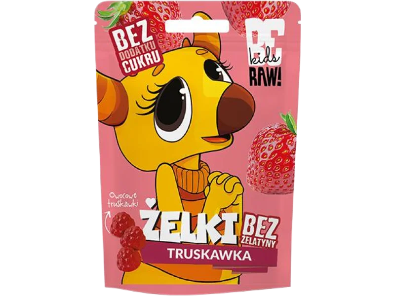 BeRAW Kids Żelki Truskawka, żelki
