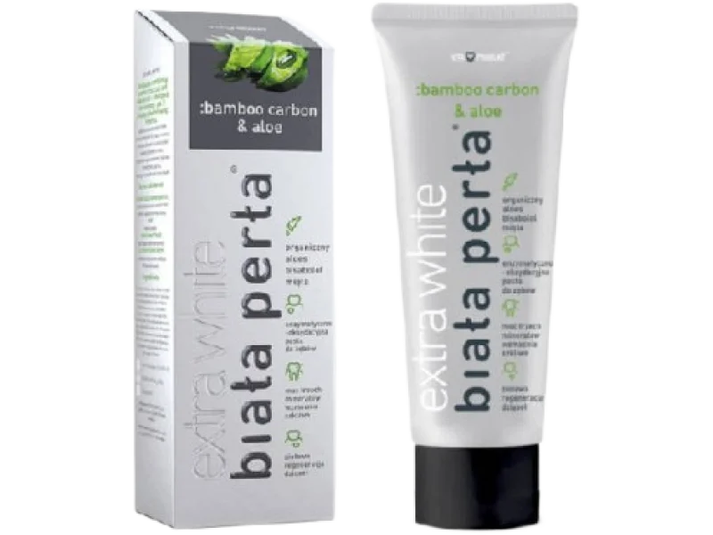 BIAŁA PERŁA Bamboo Carbon & Aloe, pasta do jamy ustnej