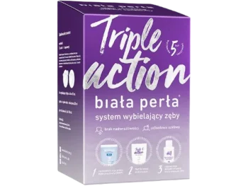 Zdjęcie produktu BIAŁA PERŁA Triple Action Zestaw do wybielania zębów w domu, zestaw terapeutyczny