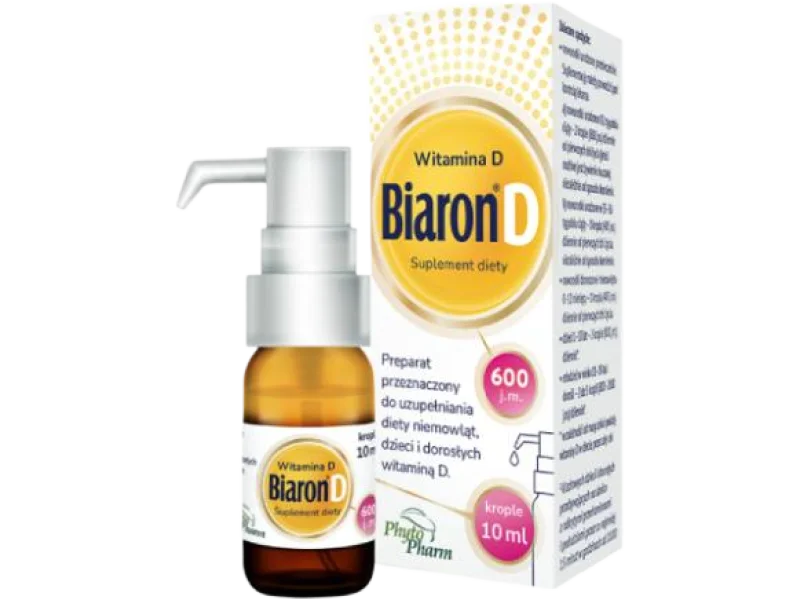 BIARON D 600 j.m. Witamina D, krople, 600 j.m.