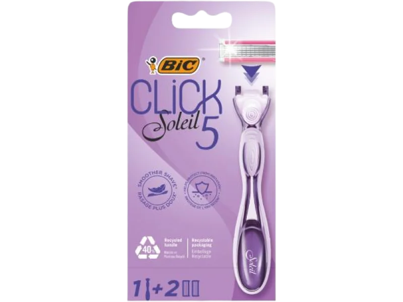 BIC Soleil Click 5 Maszynka do golenia + 2 wkłady, sprzęt medyczny