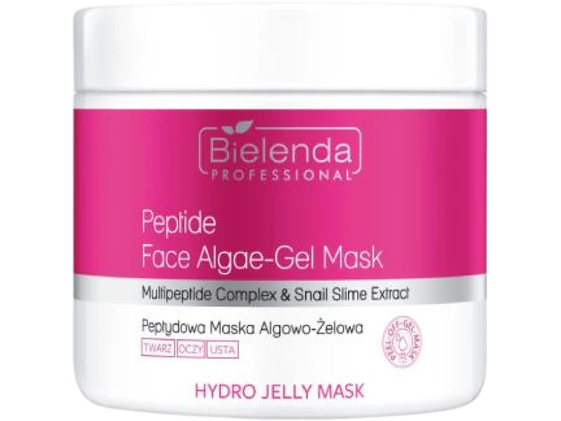 BIELENDA PROFESSIONAL HYDRO JELLY MASK Przeciwzmarszczkowa maska algowo-żelowa z peptydami i śluzem ślimaka
