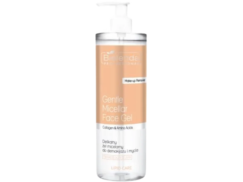 BIELENDA PROFESSIONAL Lipid Care Collagen & Amino Acids Delikatny żel micelarny do demakijażu twarzy, oczu i ust
