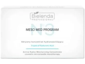 Zdjęcie produktu BIELENDA PROFESSIONAL Meso Med Program Aktywny koncentrat hydronawilżający z 5 formami kwasu hialuronowego, ampułki