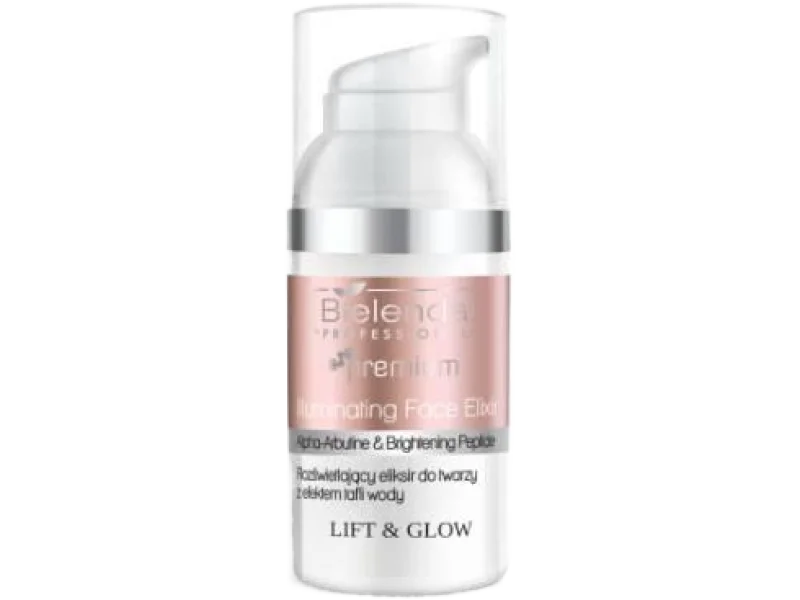 BIELENDA PROFESSIONAL PREMIUM LIFT & GLOW Rozświetlający eliksir do twarzy z efektem tafli wody, serum