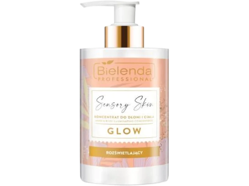 BIELENDA PROFESSIONAL Sensory Skin rozświetlający koncentrat do dłoni i ciała Glow, koncentrat do stosowania na skórę