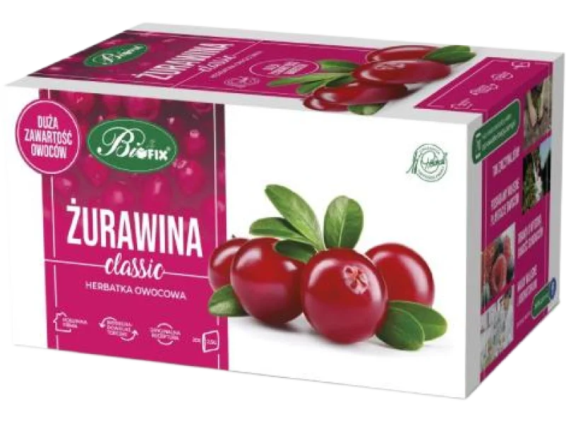 BiFix Classic Herbatka owocowa Żurawina, zioła do zaparzania