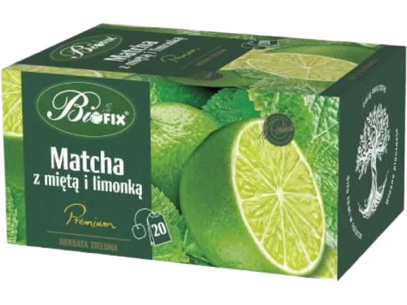 BiFix Herbata matcha z miętą i limonką, zioła do zaparzania