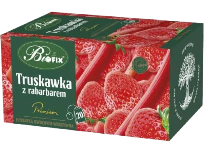 BiFix Herbata owocowa Truskawka z rabarbarem, zioła do zaparzania