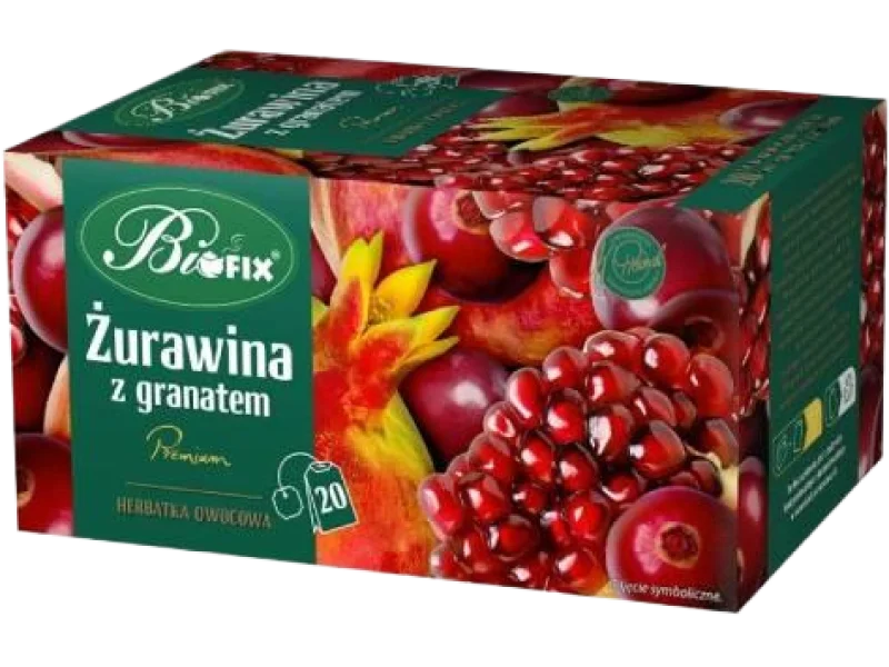 BiFix Herbata owocowa Żurawina z granatem Premium, saszetki