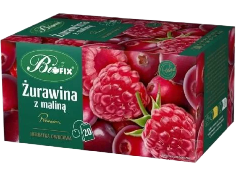 BiFix Herbata owocowa Żurawina z maliną, zioła do zaparzania