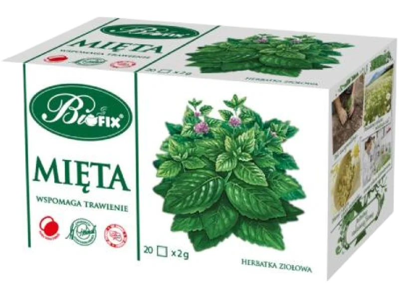BiFix Herbatka ziołowa ekspresowa Mięta, zioła do zaparzania