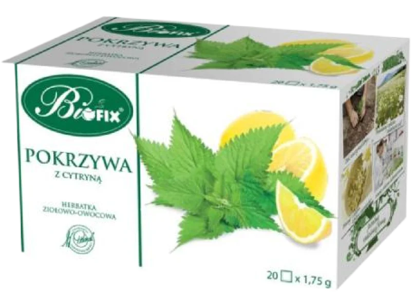 BiFix Herbatka ziołowo-owocowa ekspresowa Pokrzywa z cytryną, zioła do zaparzania