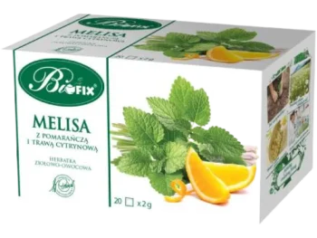 Zdjęcie produktu BiFix Herbatka ziołowo-owocowa Melisa z pomarańczą i trawą cytrynową, saszetki